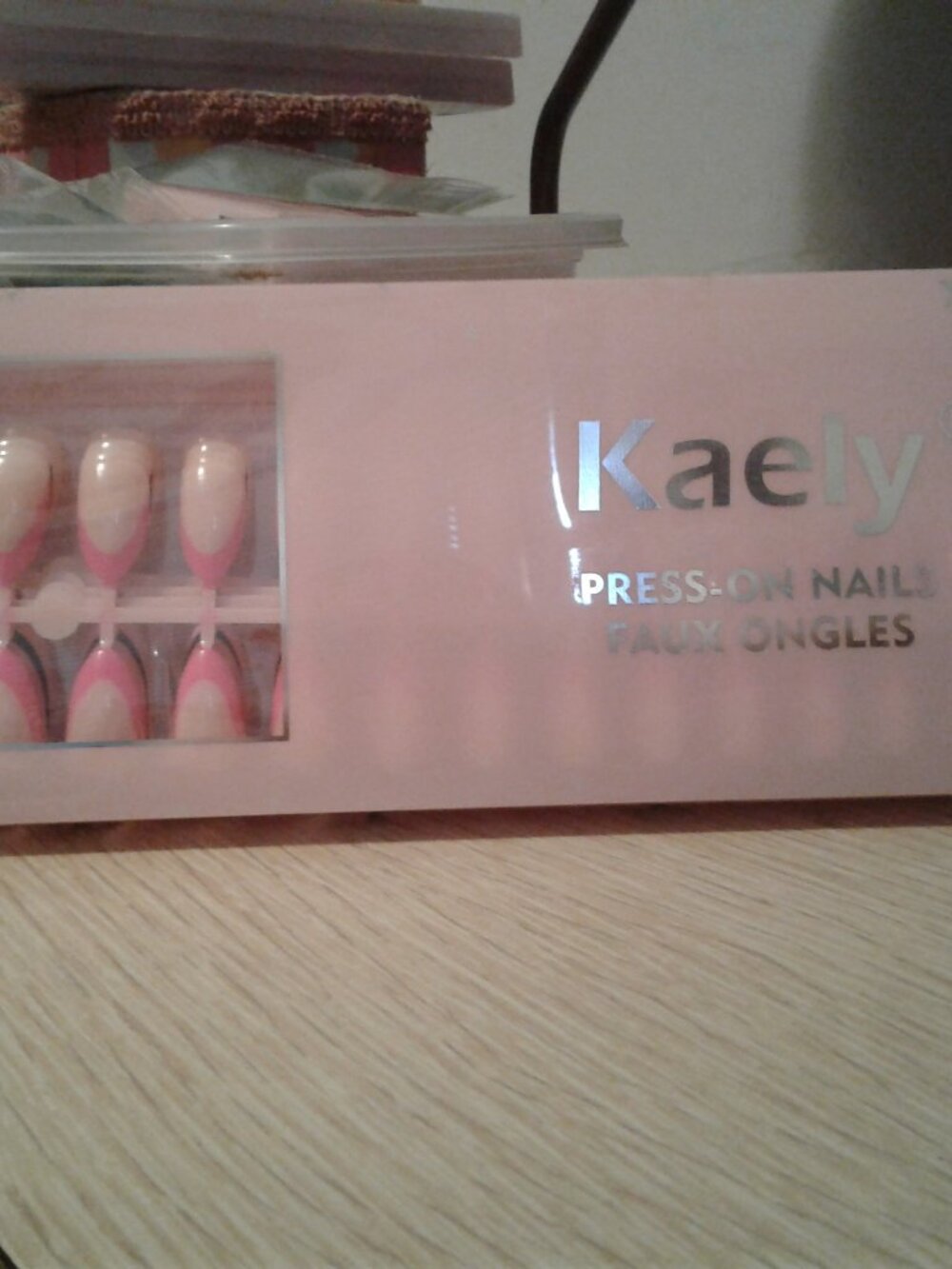 Multi Color French Tip Short Length Almond Shape Press On Nails 150pc. NEW
